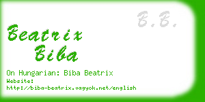 beatrix biba business card
